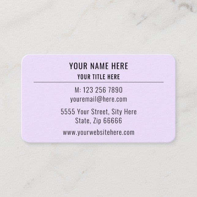 Custom Promotional Business Card Example with Logo (Front)