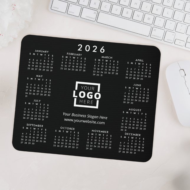 Custom Promotional Business Logo 2024 Calendar Mouse Pad (Creator Uploaded)