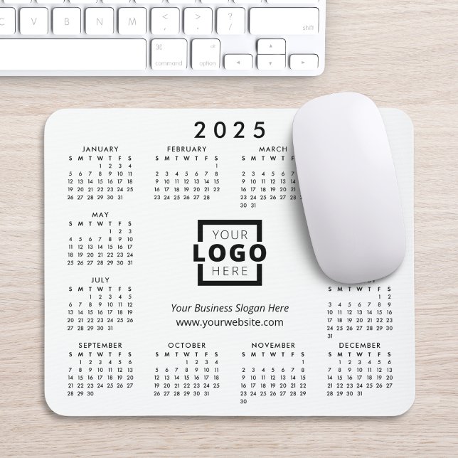 Custom Promotional Business Logo 2025 Calendar Mouse Pad (Creator Uploaded)