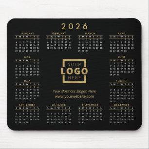 Custom Promotional Business Logo 2026 Calendar Mouse Pad
