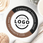Custom Promotional Business Logo Branded Brown Round Paper Coaster<br><div class="desc">Create your own personalised coaster with your own company logo or custom image. Customised promotional coasters with your business logo are great for corporate dinner events, or any event where branded coasters would be ideal. If you have a restaurant, bar, catering company, or other food and beverage service business, this...</div>