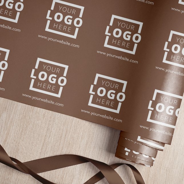 Custom Promotional Business Logo Branded Brown Wrapping Paper (Creator Uploaded)