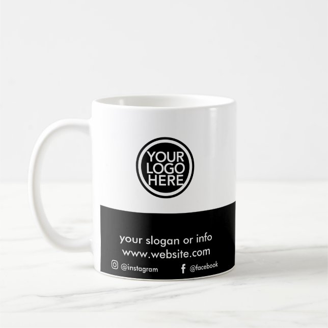 Custom Promotional Business Logo Branded  Coffee M Coffee Mug (Left)