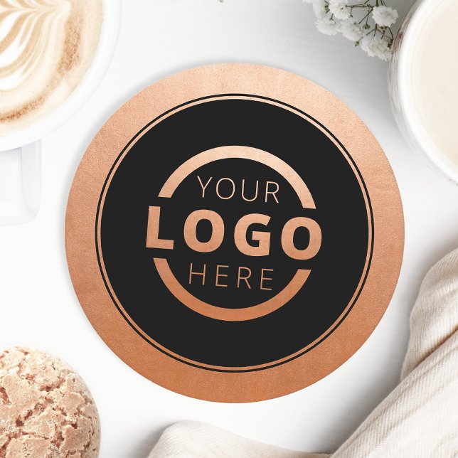 Custom Promotional Business Logo Branded Copper Round Paper Coaster (Creator Uploaded)