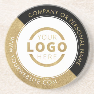Custom Promotional Business Logo Branded Gold Coaster