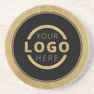 Custom Promotional Business Logo Branded Gold Coaster