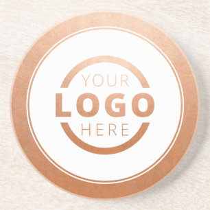 Custom Promotional Business Logo Branded Gold Coaster