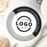 Custom Promotional Business Logo Branded Grey Round Paper Coaster<br><div class="desc">Create your own personalised coaster with your own company logo or custom image. Customised promotional coasters with your business logo are great for corporate dinner events, or any event where branded coasters would be ideal. If you have a restaurant, bar, catering company, or other food and beverage service business, this...</div>