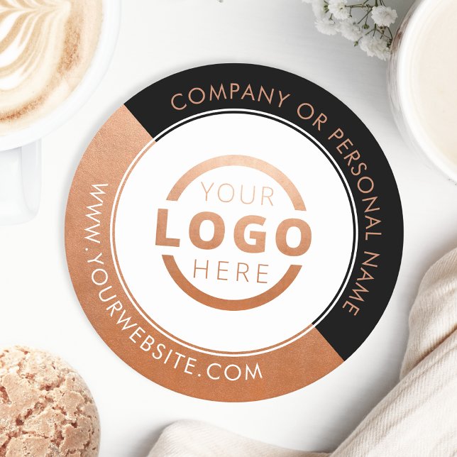 Custom Promotional Business Logo Branded Rose Round Paper Coaster (Creator Uploaded)