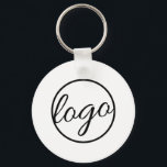 Custom Promotional Business Logo Key Ring<br><div class="desc">Custom Keychain featuring a simple design with your business logo. A basic, minimalist design that works for any business. These make great marketing / promotional items for trade shows, gifts for clients or employees. These are especially perfect for real estate agents / realtors to give as a closing gift. DESIGN...</div>