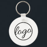 Custom Promotional Business Logo Key Ring<br><div class="desc">Custom Keychain featuring a simple design with your business logo. A basic, minimalist design that works for any business. These make great marketing / promotional items for trade shows, gifts for clients or employees. These are especially perfect for real estate agents / realtors to give as a closing gift. DESIGN...</div>