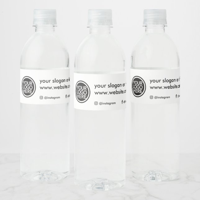 Custom Promotional Business Logo Water Bottle Label (Bottles)