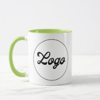 Custom Promotional LIME GREEN Combo Logo Mug