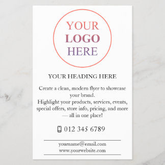 Custom Promotional Logo – No Minimum Order Flyer