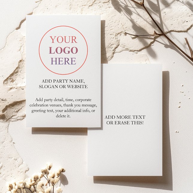 Custom Promotional Logo – No Minimum Order Invitation (Creator Uploaded)
