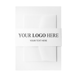 Custom Promotional Logo – No Minimum Order Invitation Belly Band