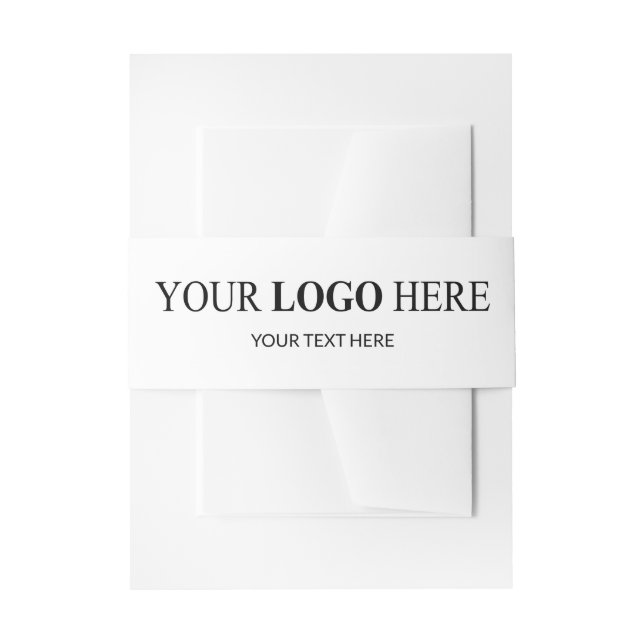 Custom Promotional Logo – No Minimum Order Invitation Belly Band (Front Example)