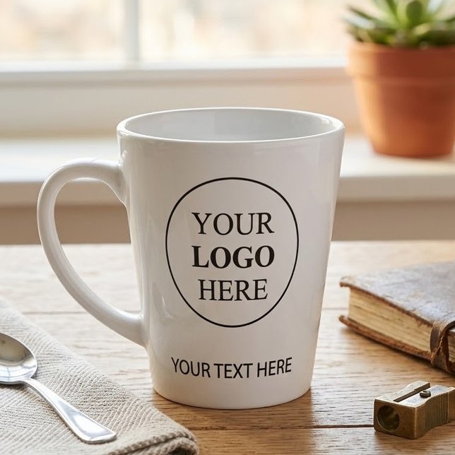 Custom Promotional Logo – No Minimum Order Latte Mug (Creator Uploaded)
