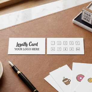 Custom Promotional Logo – No Minimum Order Loyalty Card