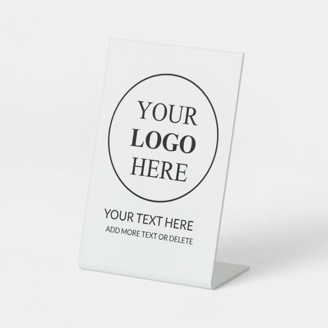 Custom Promotional Logo – No Minimum Order Pedestal Sign (Front)