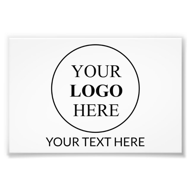 Custom Promotional Logo – No Minimum Order Photo Print (Front)