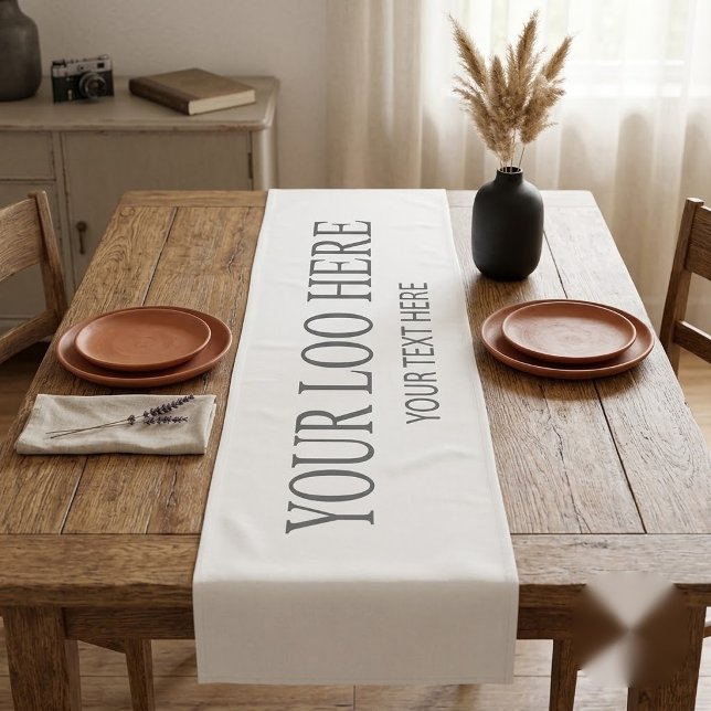 Custom Promotional Logo – No Minimum Order Short Table Runner (Creator Uploaded)