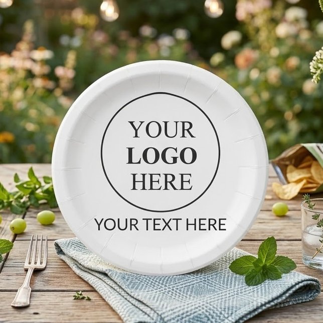 Custom Promotional Logo Paper Plate (Creator Uploaded)