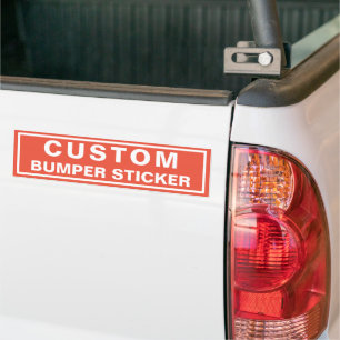 Custom Promotional Orange Bumper Sticker