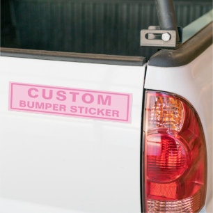 Custom Promotional Pink Bumper Sticker Girly