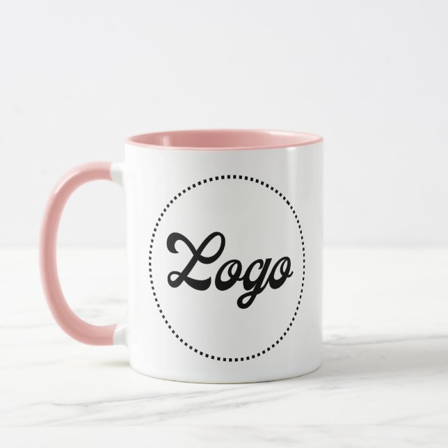 Custom Promotional PINK Combo Logo Mug (Left)