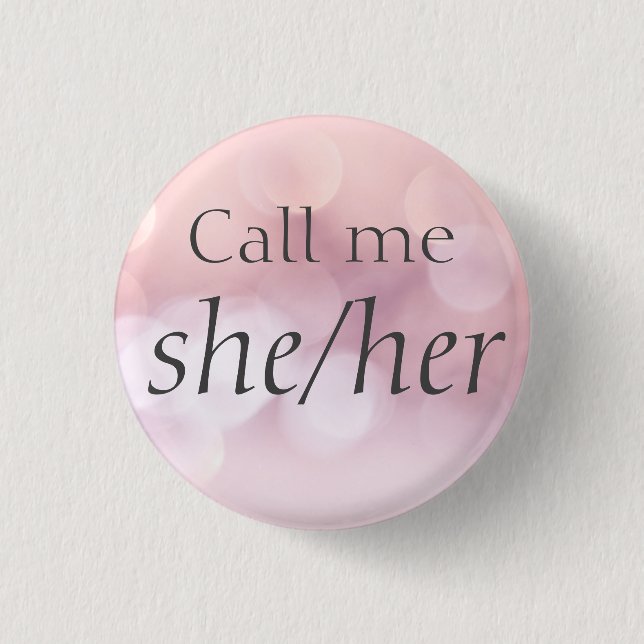 Custom Pronouns 3 Cm Round Badge (Front)