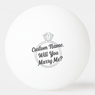 Custom Proposal   Creative Will You Marry Me? Ping Pong Ball