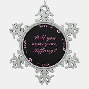 Custom proposal ornament