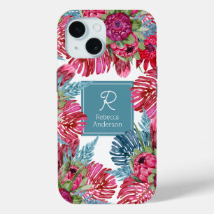 Custom Protea Summer Garden iPhone 15 Case