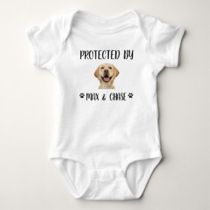 Custom Protected By dog shirt, Protected By Pets  Baby Bodysuit