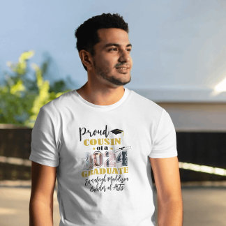 Custom Proud Cousin -Him Photo 2024 Graduate T-Shirt
