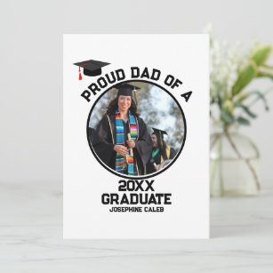 Custom Proud Dad of a Graduate Photo  Invitation