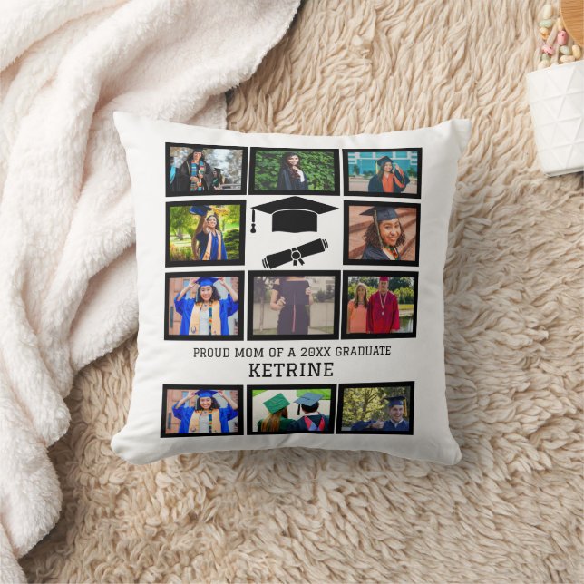 Custom proud dad of the graduate 11 photo collage  cushion (Blanket)