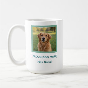 Custom Proud Dog Mom   Pet Photo & Name Keepsake Coffee Mug