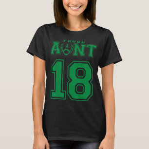 Custom Proud Football Aunt Number 18 G Personalise T-Shirt