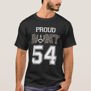 Custom Proud Football Aunt Number 54 Personalised T-Shirt