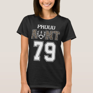 Custom Proud Football Aunt Number 79 Personalised T-Shirt