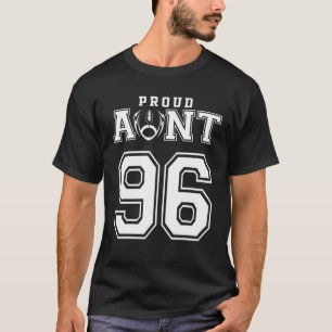 Custom Proud Football Aunt Number 96 Personalised T-Shirt