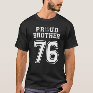 Custom Proud Football Brother Number 76 Personaliz T-Shirt