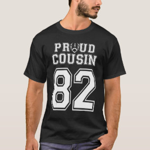 Custom Proud Football Cousin Number 82 Personalise T-Shirt