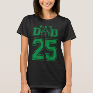 Custom Proud Football Dad Number 25 G Personalised T-Shirt