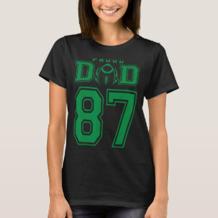 Custom Proud Football Dad Number 87 G Personalised T-Shirt