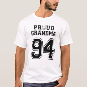 Custom Proud Football Grandma Number 94 Personaliz T-Shirt
