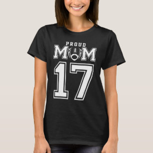 Custom Proud Football Mum Number 17 Personalised F T-Shirt
