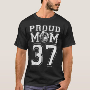 Custom Proud Football Mum Number 37 For Football F T-Shirt